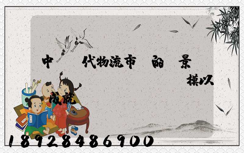 中國現代物流市場的前景、規(guī)模以及成就。